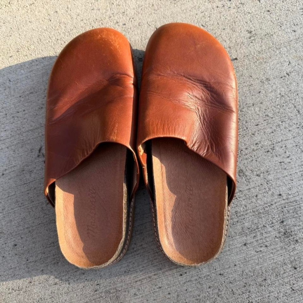 Madewell Layne Leather Clog Slides - Picture 3 of 7